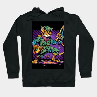 Stylish Psychedelic Cat Hoodie